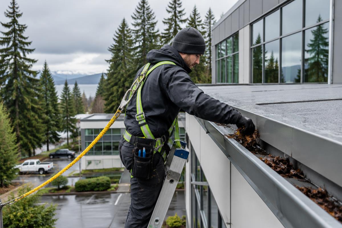 Commercial gutter maintenance
